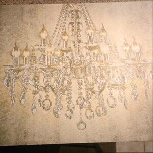 Elegant Crystal Chandelier Wall Art
